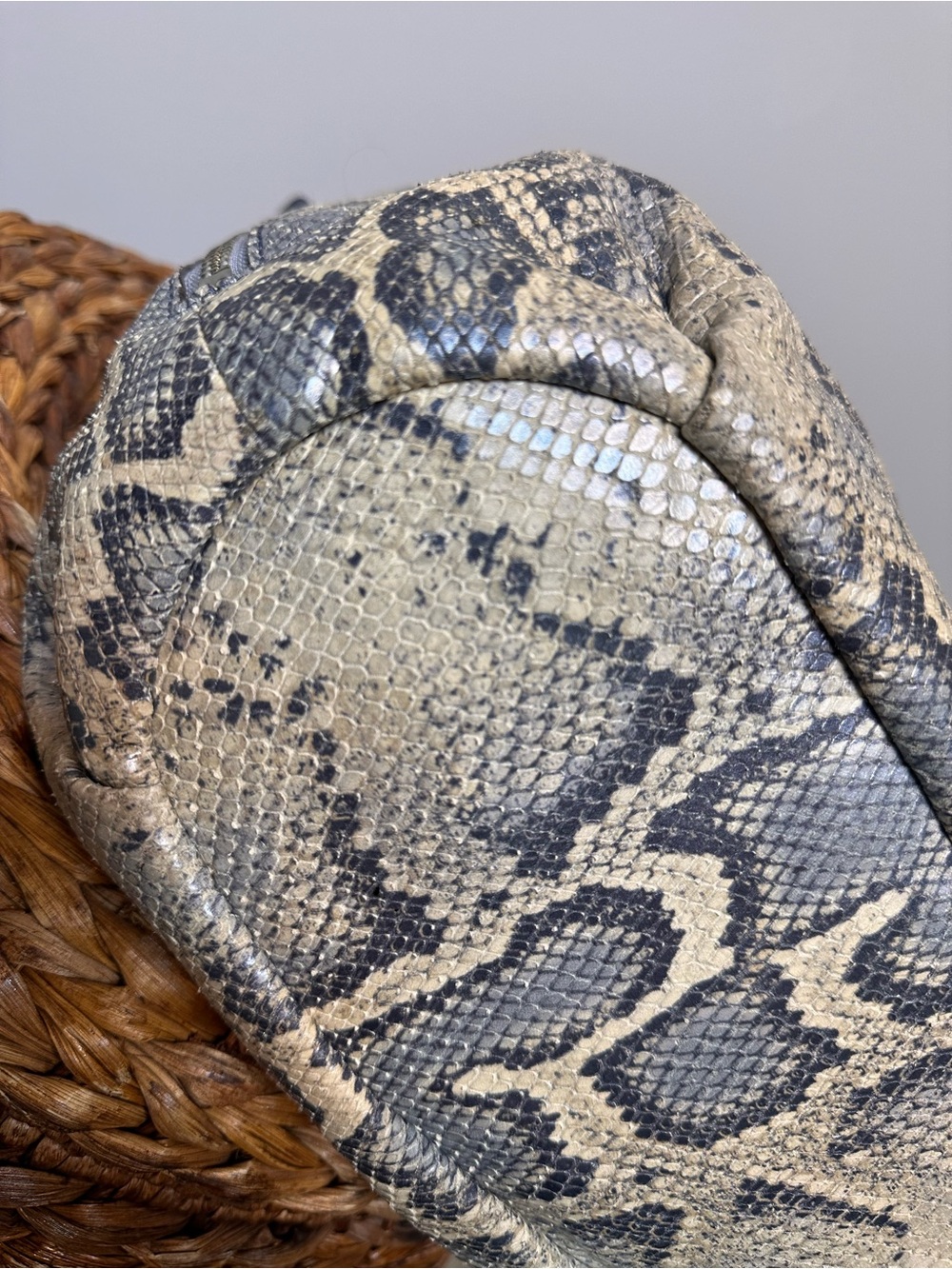 Coach Madison Marielle Python-Embossed Drawstring Shoulder Bucket Bag 17019 - Picture 8 of 14